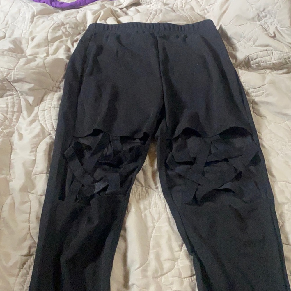 Leggings pentagram cut out